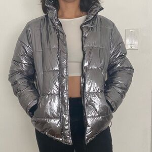 Silver Bomber Jacket